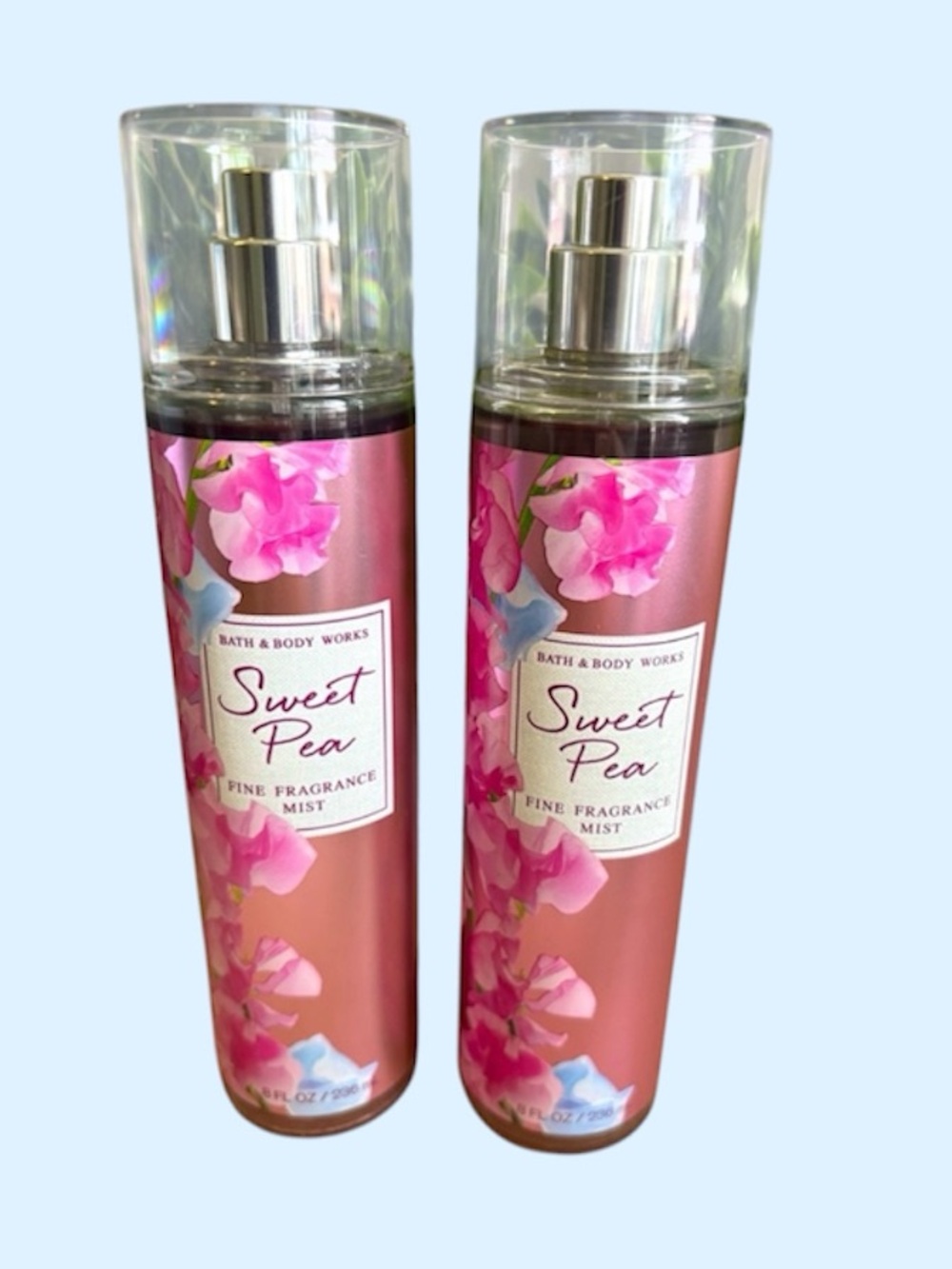 Bath & Body Sweet Pea Fine Mist Set - Pear Raspberry Freesia Musk Set of 2 New